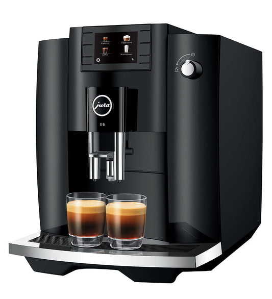 Machine à café JURA E6 Piano Black EC, design élégant et moderne