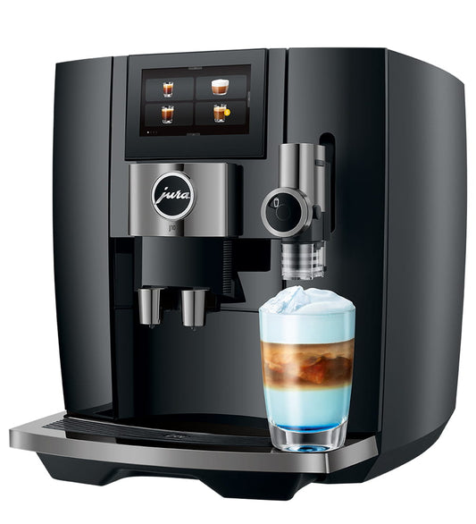 Machine à café JURA J10 Piano Black, design élégant et moderne