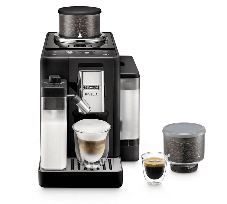 Machine à café DELONGHI Rivelia FEB4455.B Noir Onyx, idéale pour les boissons lactées